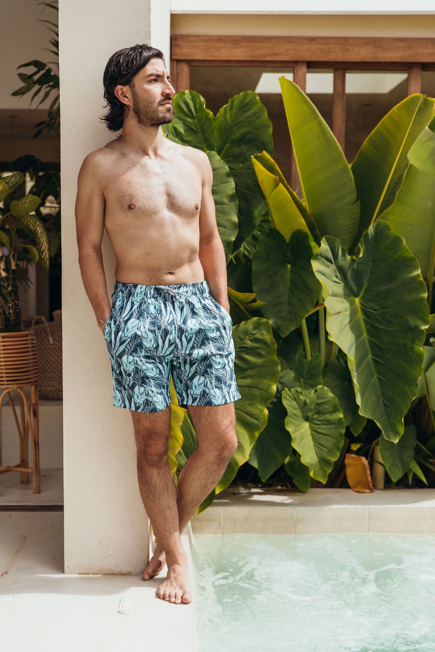 Pantaloneta Hombre Green Forest