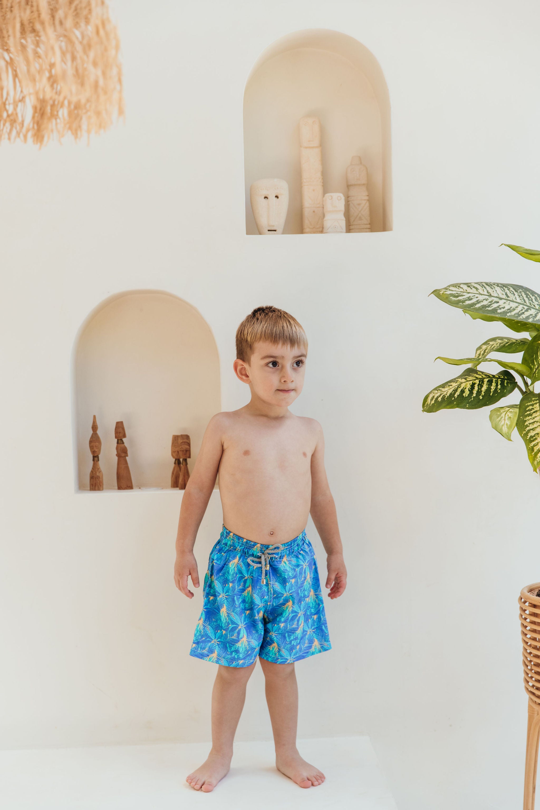 Pantaloneta Niño Blue Jungle