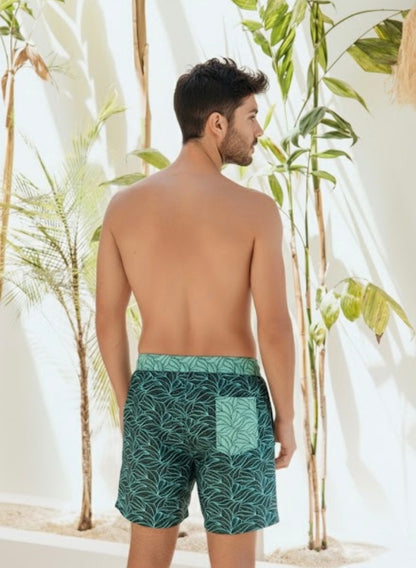 Pantaloneta Hombre Green Forest