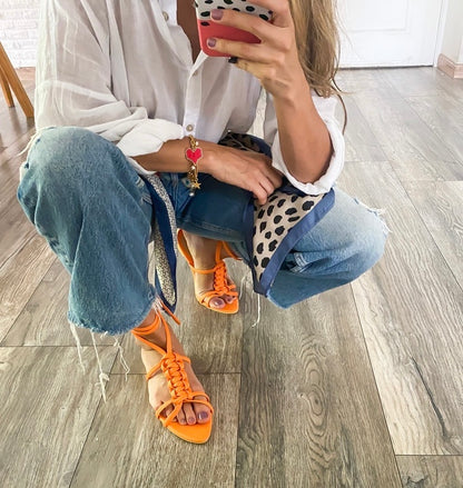 Sandalias Amelie Naranja