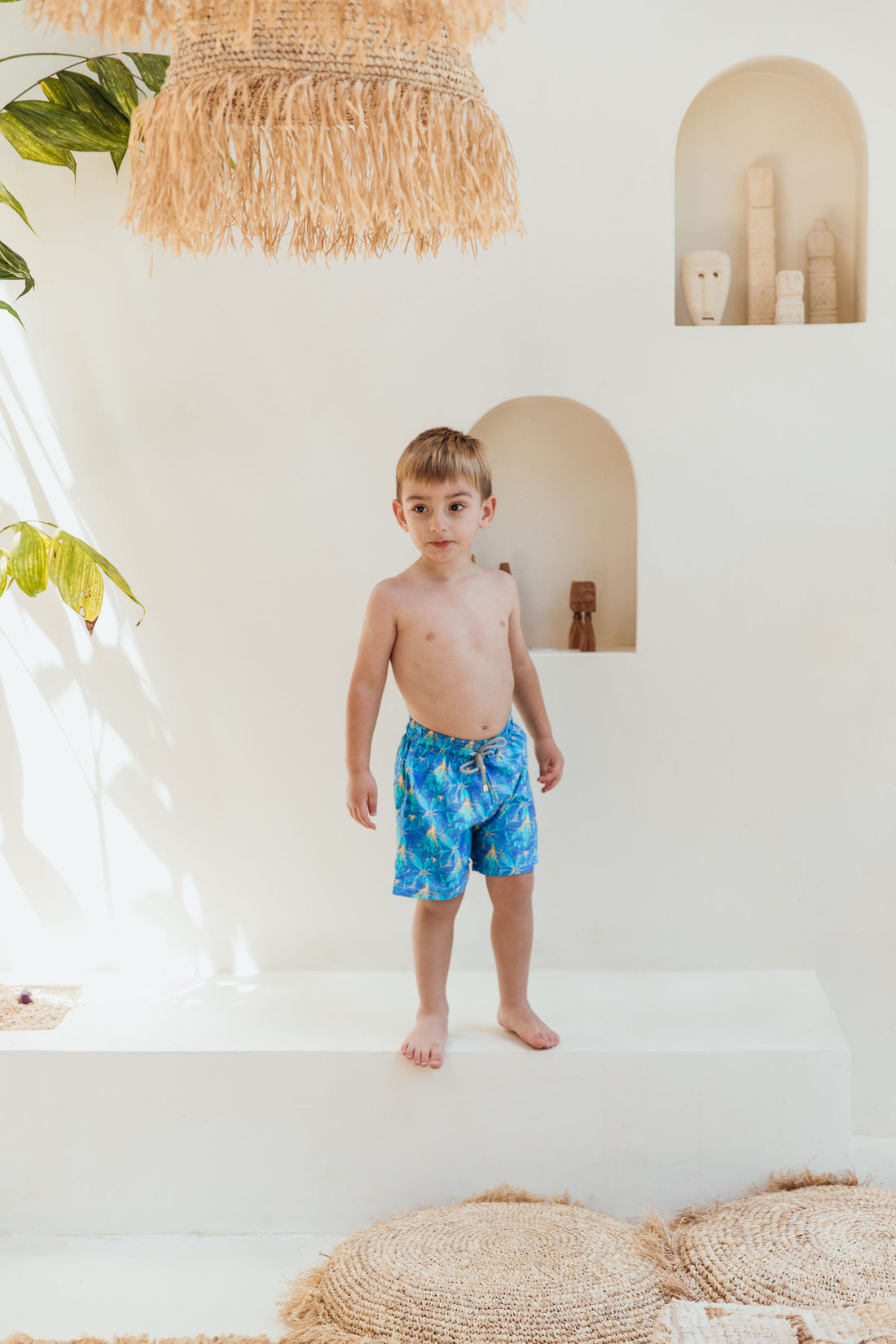 Pantaloneta Niño Blue Jungle