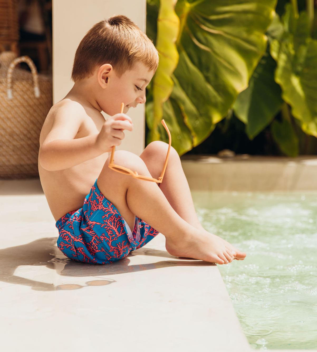 Pantaloneta Niño Neon Corals